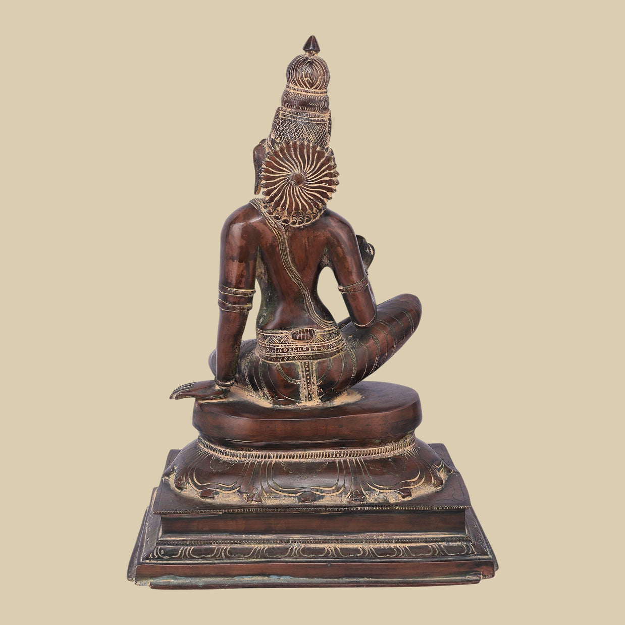 Uma Parvati Brass Figurine, 14.5 Inch Elegant Sculpture for Living Room Accent