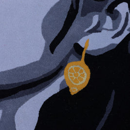 Arinna Black & White NZ Wool bamboo silk 4x6 feet Rectangle Rug