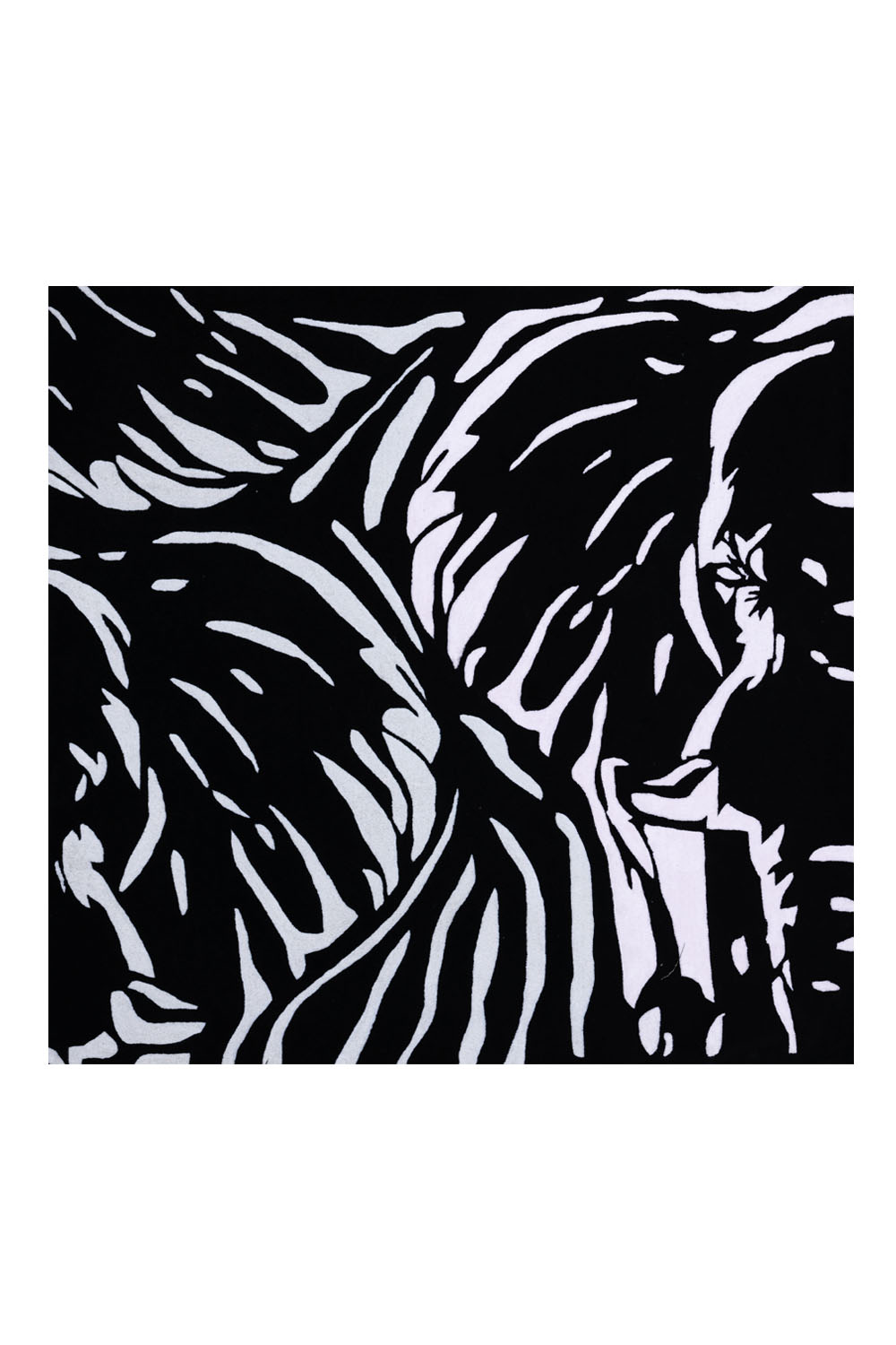 Tusker Black & White NZ Wool 5x5 feet Square Rug - I MEAN DESIGN