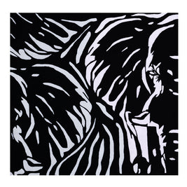 Tusker Black & White NZ Wool 5x5 feet Square Rug - I MEAN DESIGN