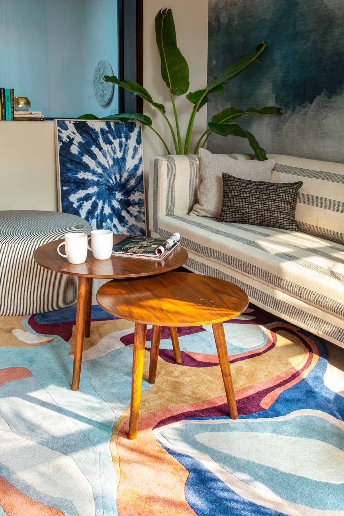 Lava Multicolour NZ Wool 6x6 feet Irregular Rug - I MEAN DESIGN