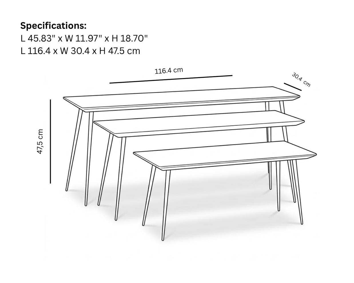 Float Nesting Table Set of 3