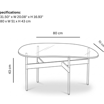 Drift Table in Glass Small