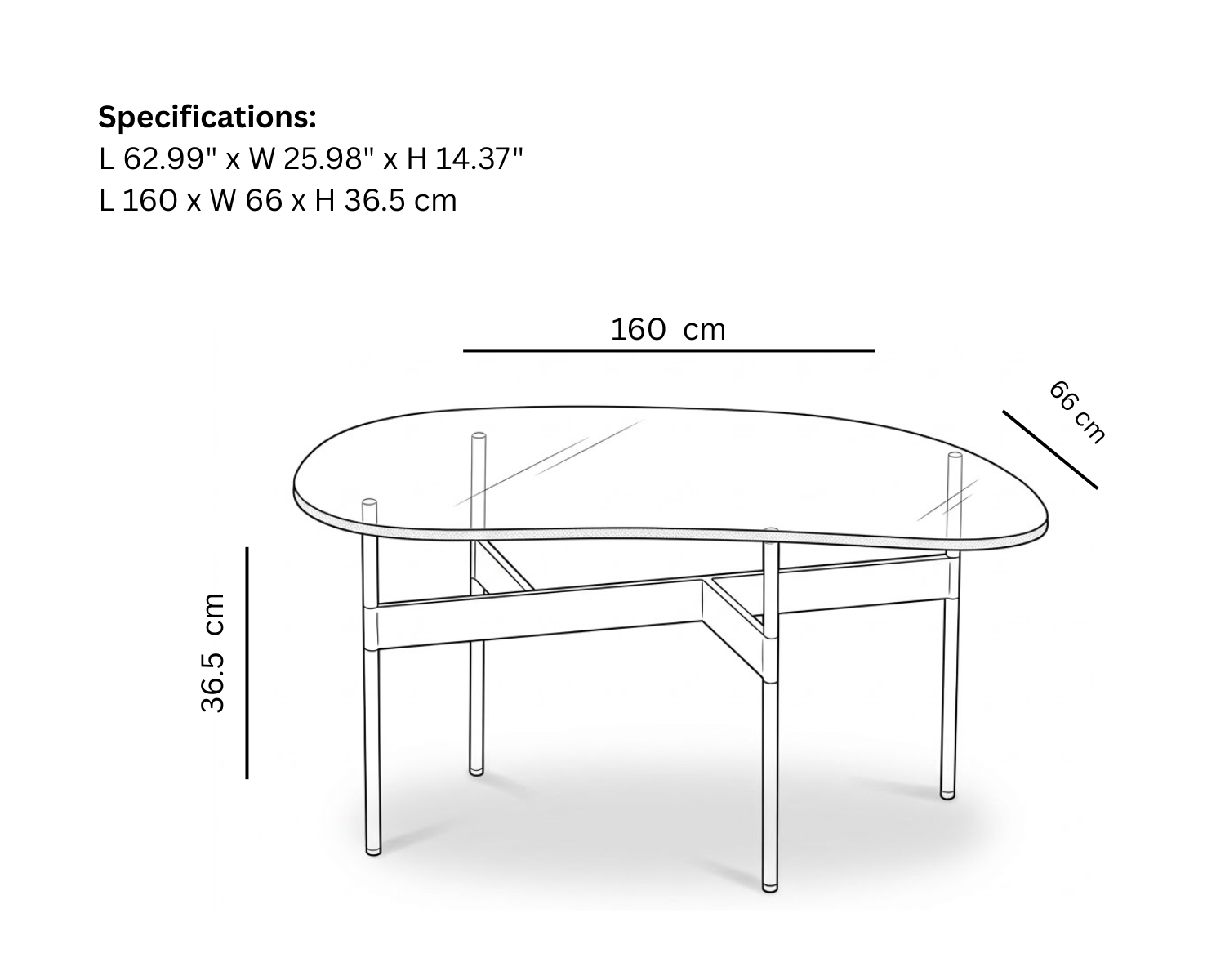 Drift Table in Glass Large