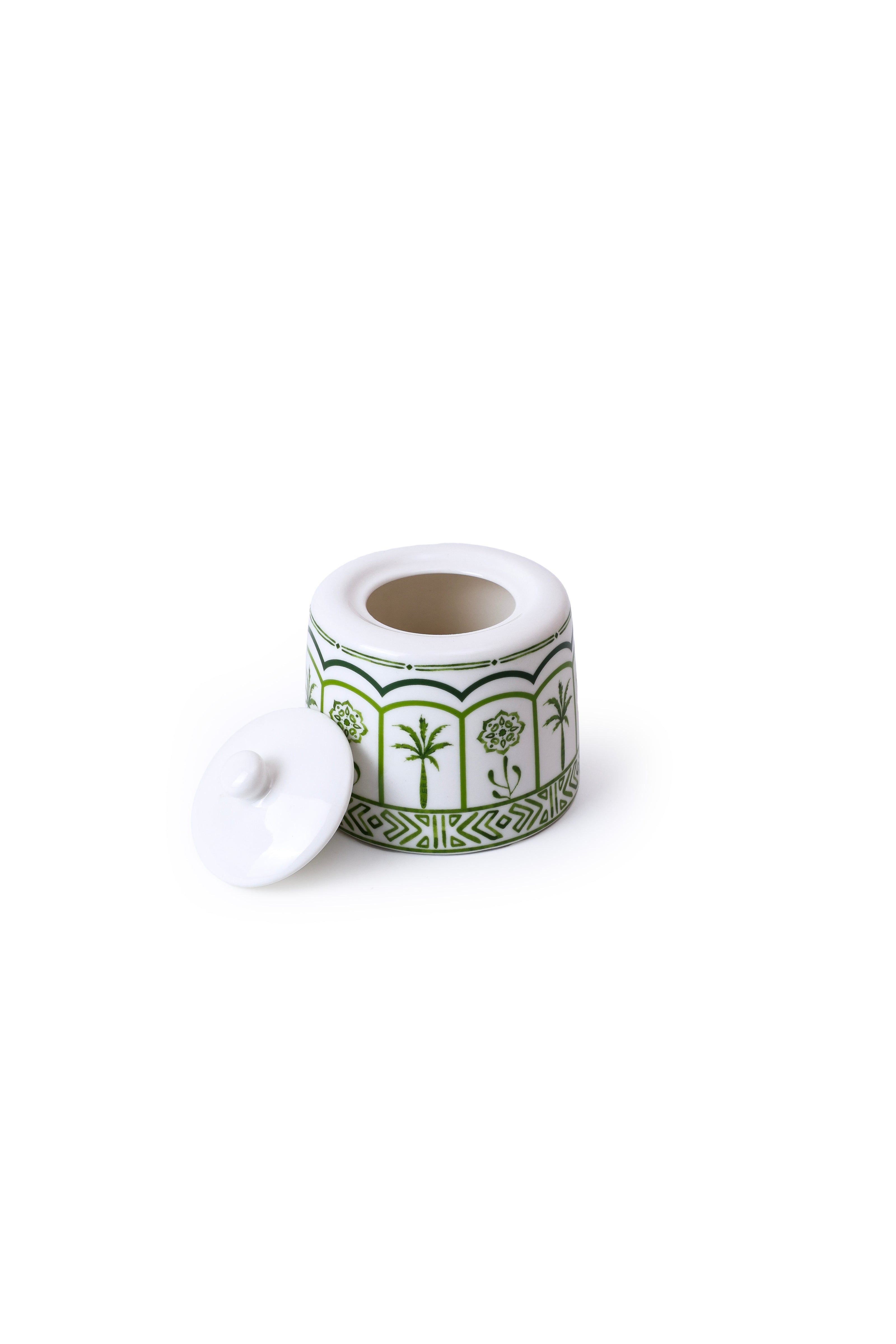 Green Lush Sugar Pot