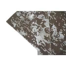 I R V I N G luxury handmade rug by Cherom in brown wool and viscose