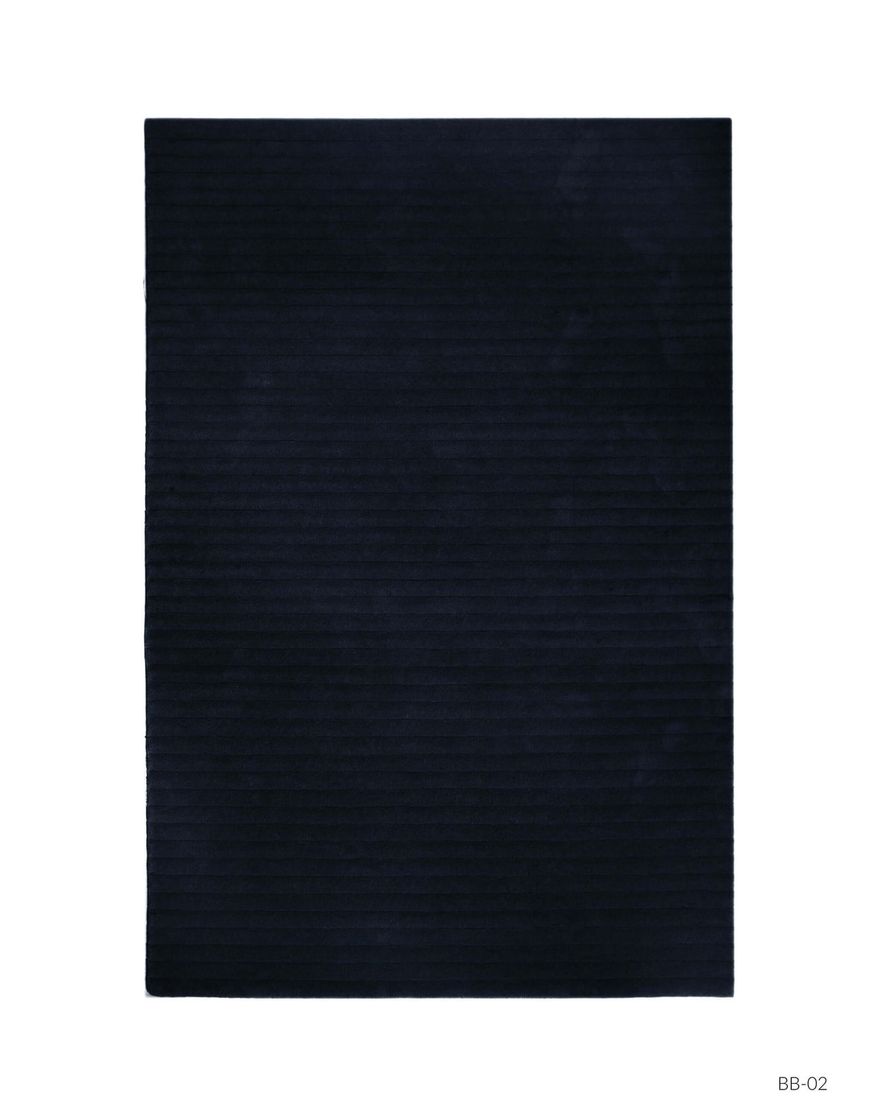 S C U L P T E D - C O R D U O Y luxury handmade rug by Cherom in dark navy New Zealand wool