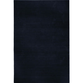 S C U L P T E D - C O R D U O Y luxury handmade rug by Cherom in dark navy New Zealand wool
