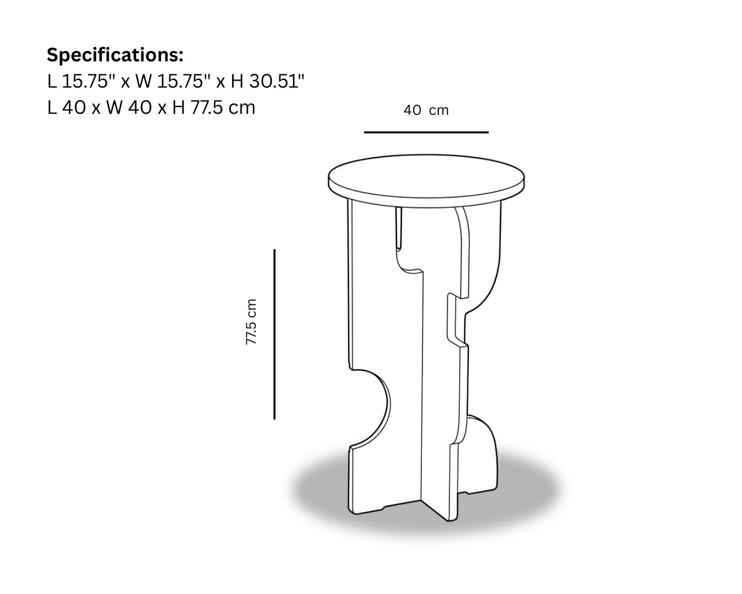 Bedouin Table Gold L