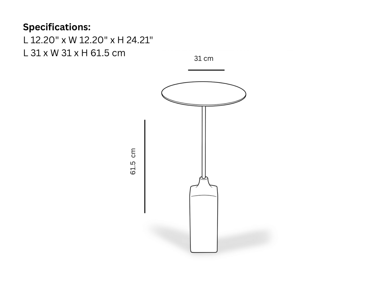 Ballam Table Medium White