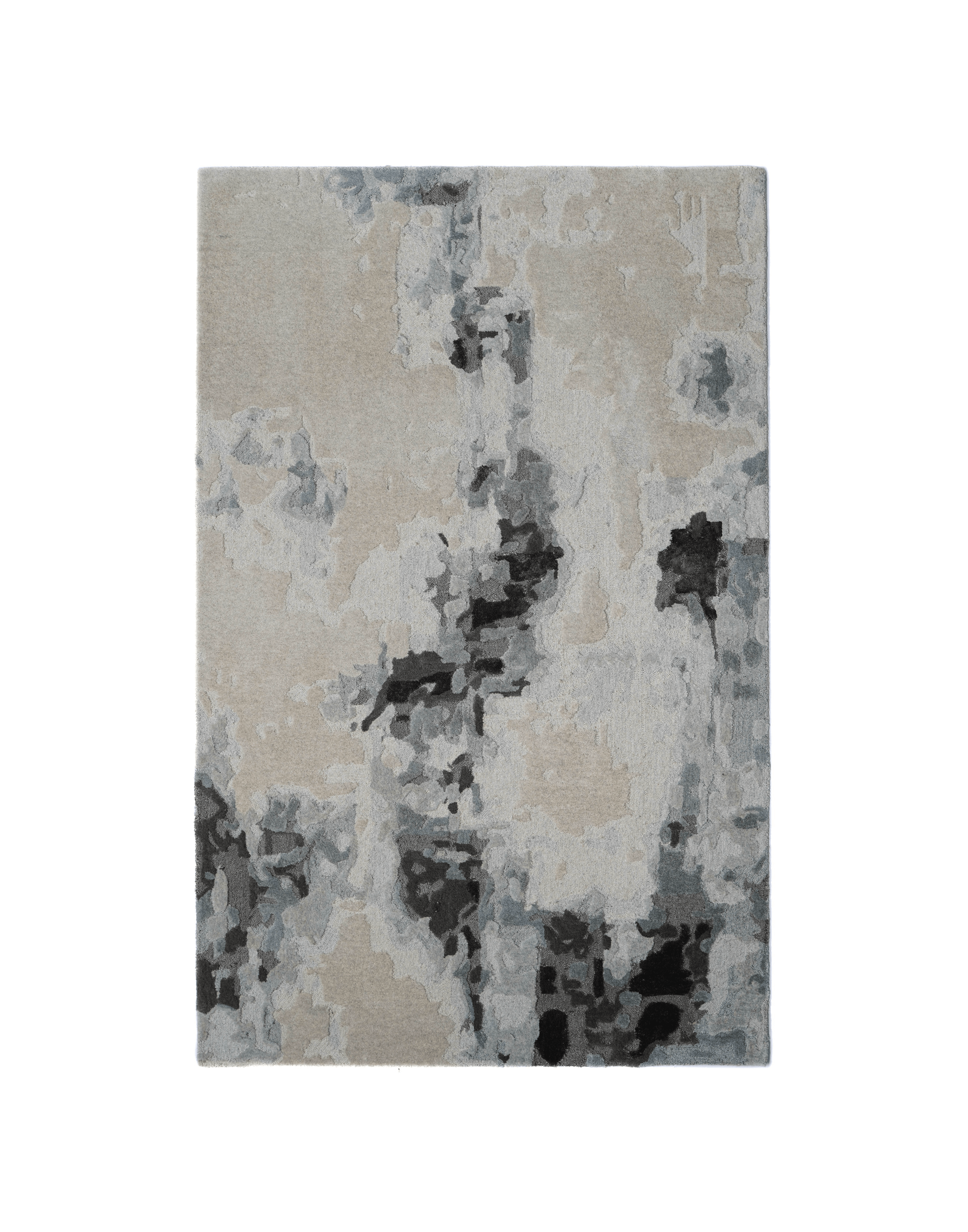 G L A C E luxury handmade rug by Cherom, New Zealand wool, contemporary design, gray accents, modern luxury rug.