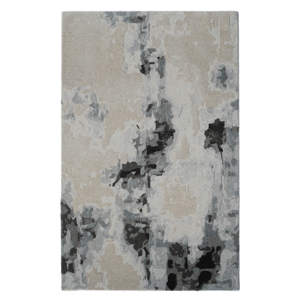 G L A C E luxury handmade rug by Cherom, New Zealand wool, contemporary design, gray accents, modern luxury rug.