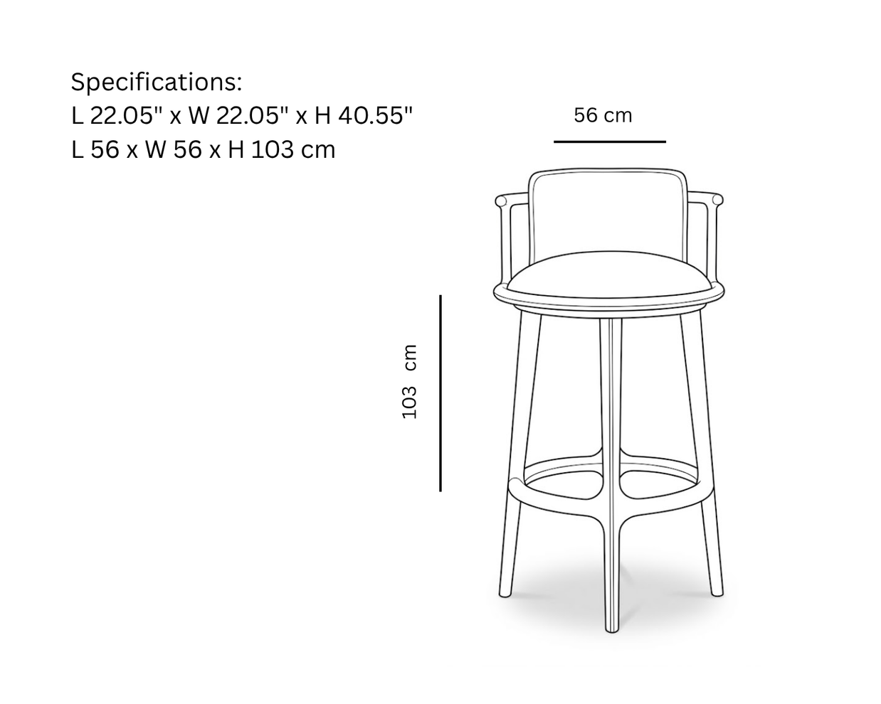 VESPER REVOLVING BAR CHAIR