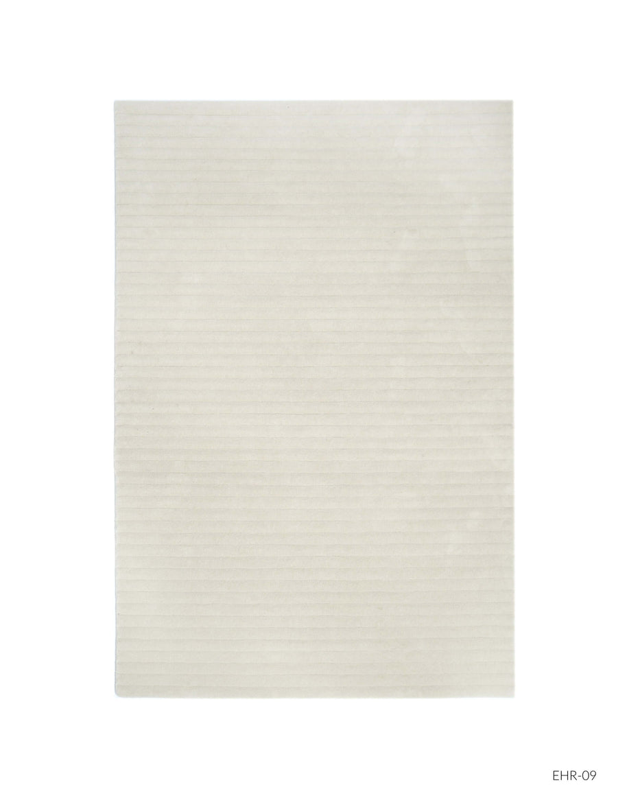 S C U L P T E D - C O R D U O Y luxury handmade rug by Cherom in soft neutral New Zealand wool.