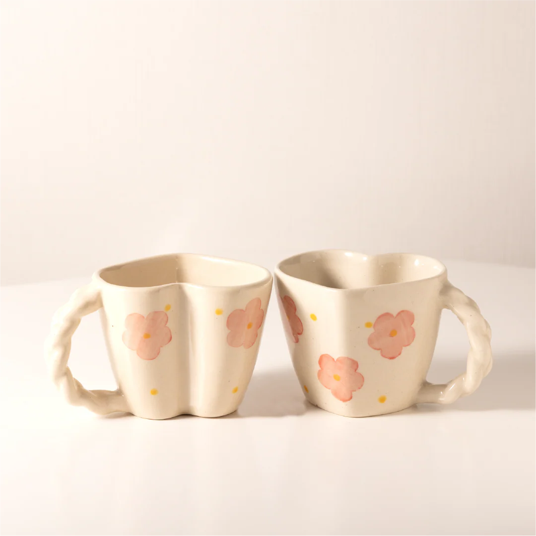 Dil Mil- Heart Shape Mug (Set of 2)