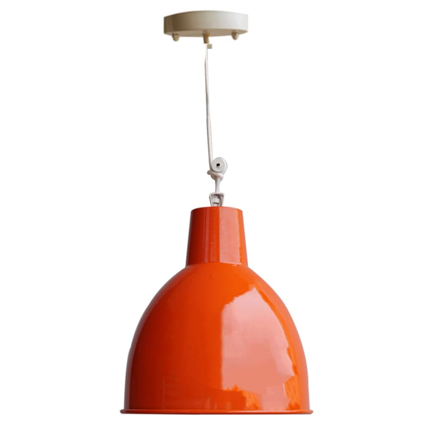 14 Inch American Urban Modern Fluorescent Orange Lamp - The Black Steel