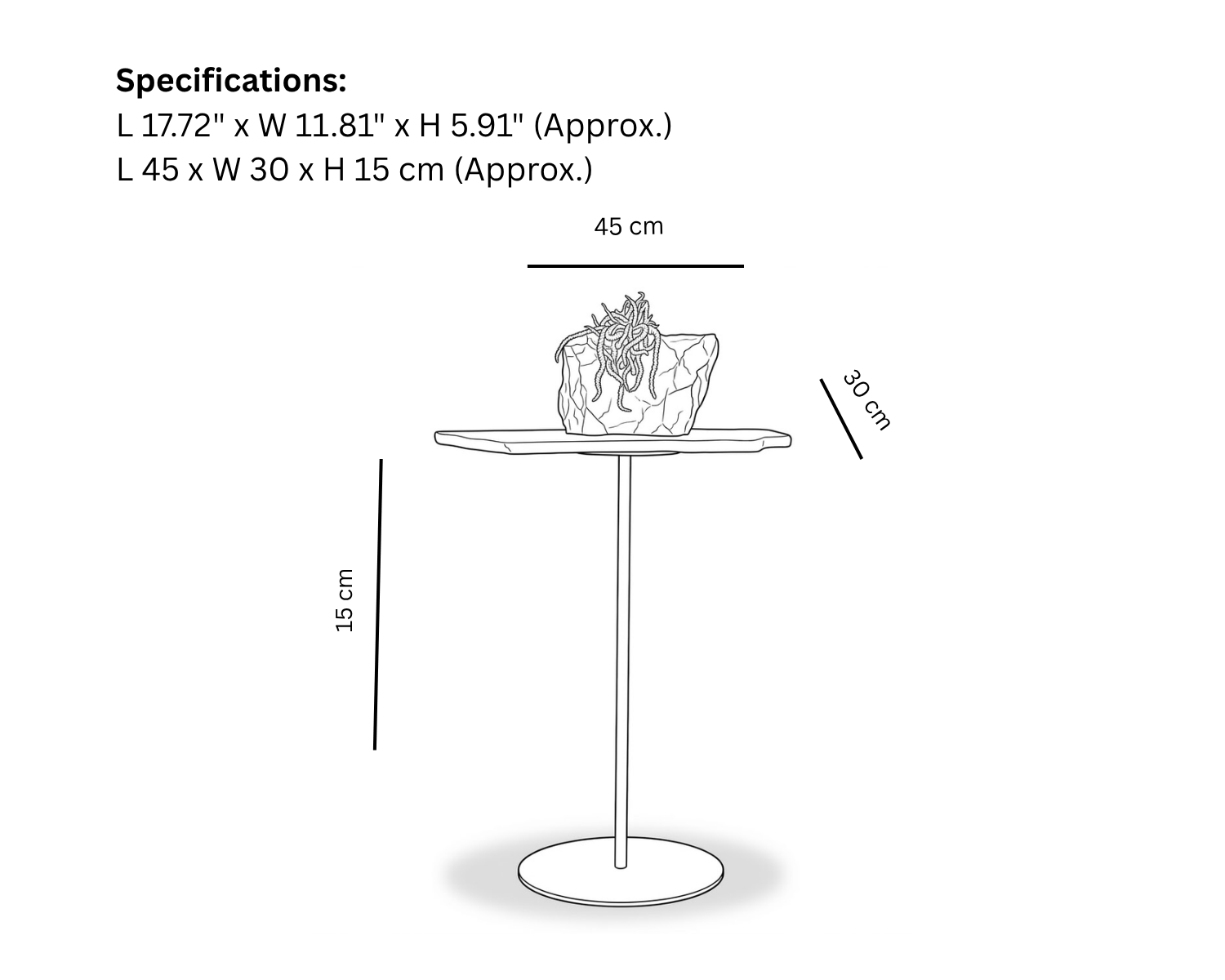 Fossil Quartz Side Table