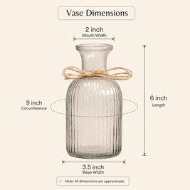 Crystal Bloom Clear Glass Vase with Dried Flowers | Modern Home Décor - https://artecasa.in/