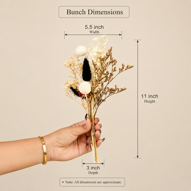 Ocean Crest Black Glass Vase with Dried Flowers | Modern Home Décor - https://artecasa.in/