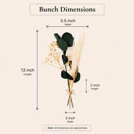 Amber Haven Large Glass Vase with Dried Flowers | Elegant Home Décor - https://artecasa.in/