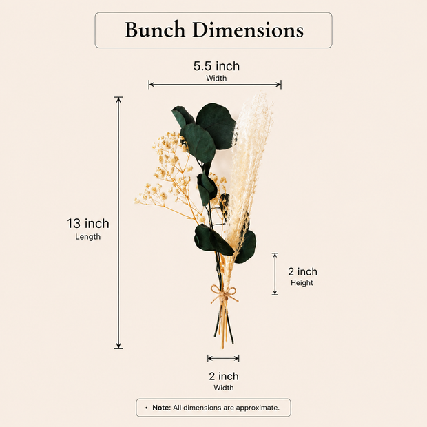 Amber Haven Large Glass Vase with Dried Flowers | Elegant Home Décor - https://artecasa.in/