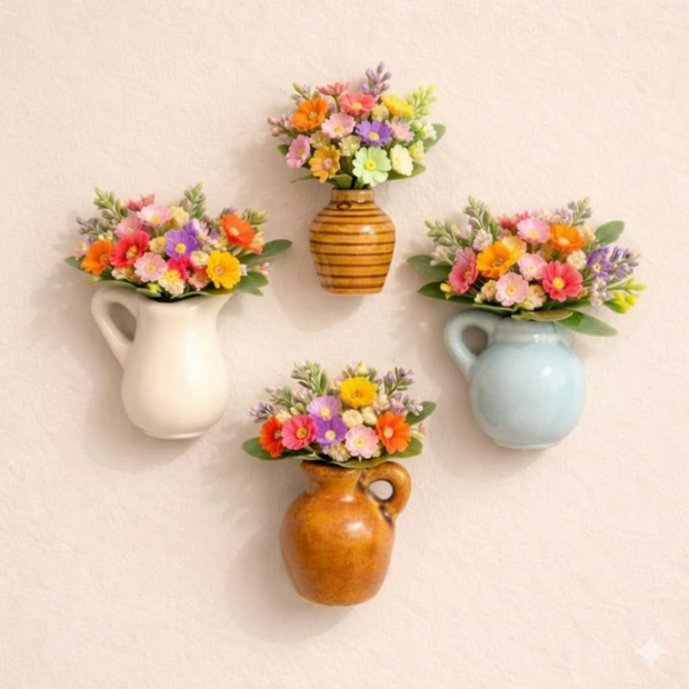 Garden Whispers fridge magnet collection set of 4