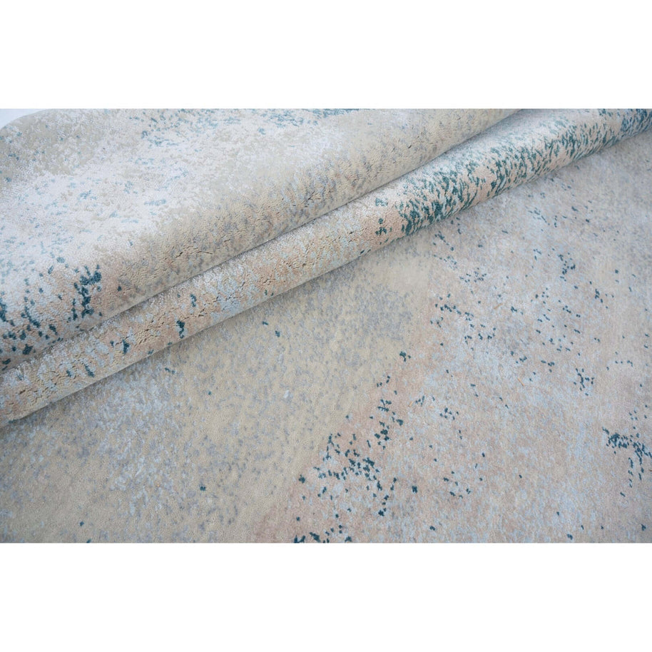 C A R I B B E A N luxury handmade rug by Cherom in multicolor wool and bamboo silk.