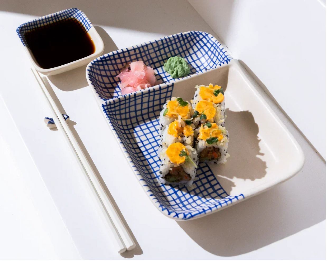 Neel- Sushi/ Chip and Dip Set with Chopstick Holder