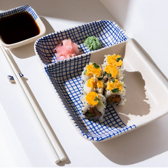 Neel- Sushi/ Chip and Dip Set with Chopstick Holder