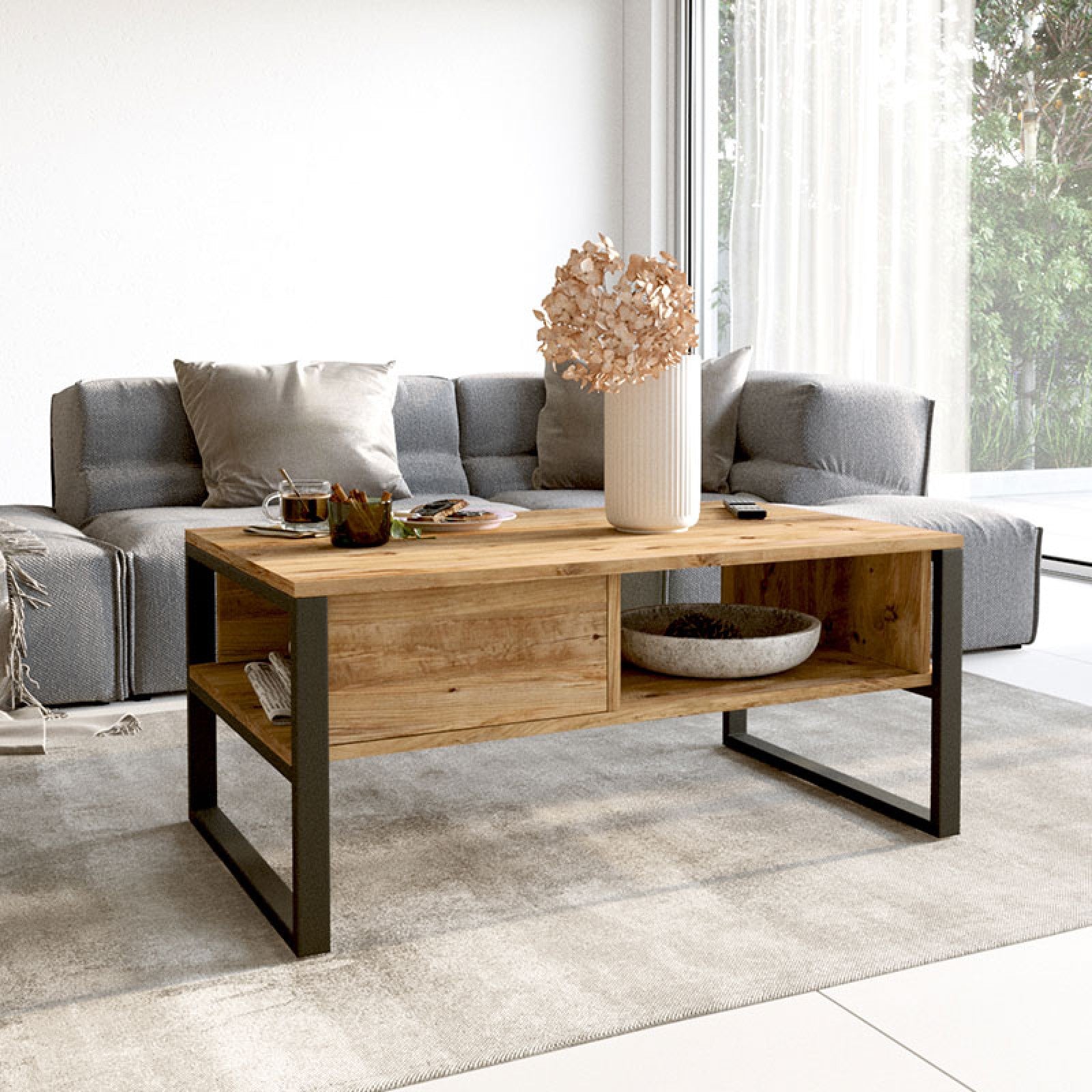 CFR120 Iron Metal Medium Coffee Table
