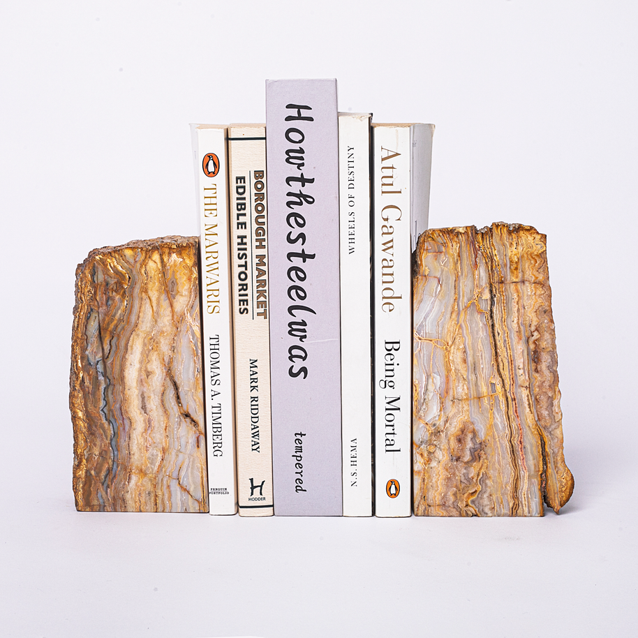 Semi Precious Bookend Set