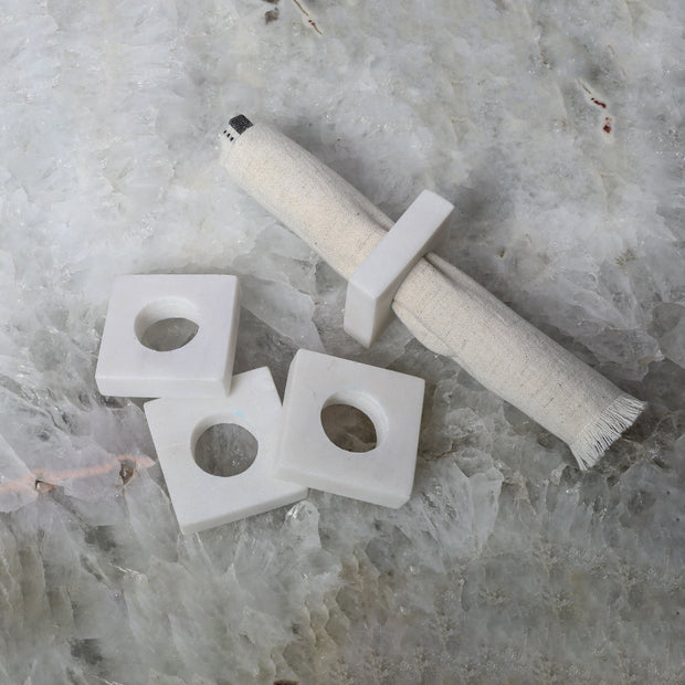 Marble Napkin Ring - set of 4