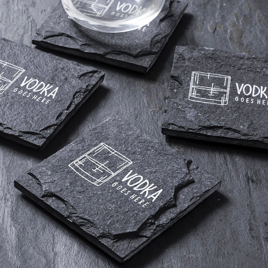 Engraved Slate Coaster - Set of 2