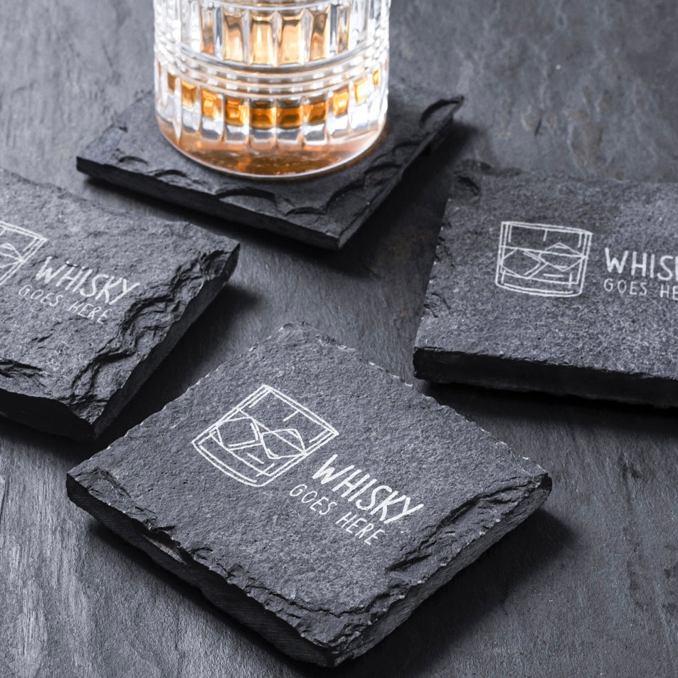 Engraved Slate Coaster - Set of 2