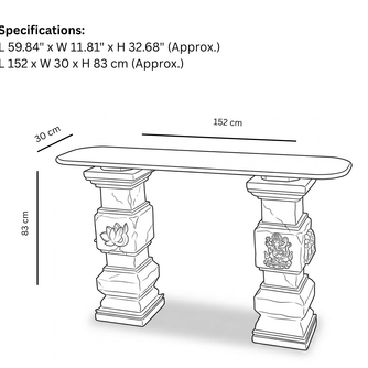 Temple Pedestal Console
