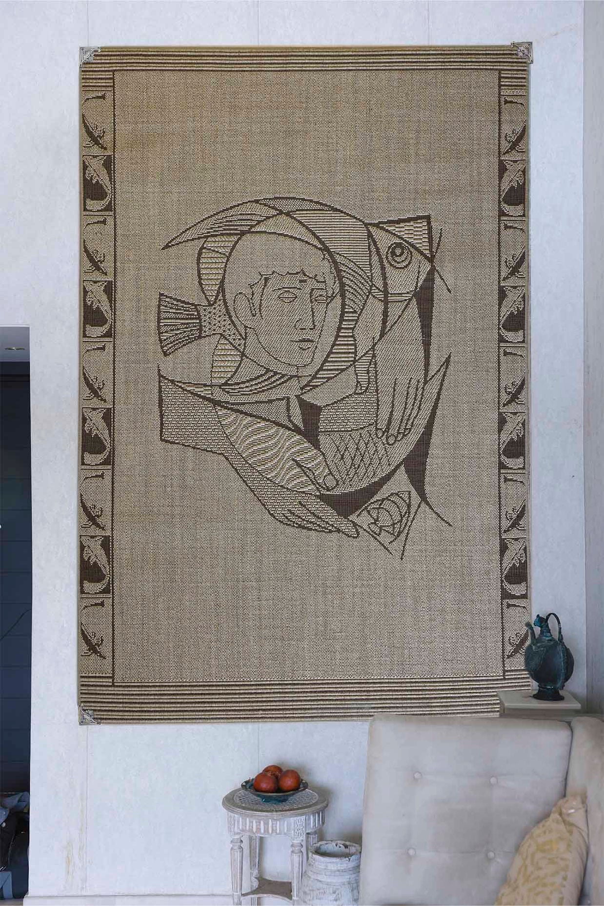 Arayan Beige Sisal 6x9 feet Rectangle Rug