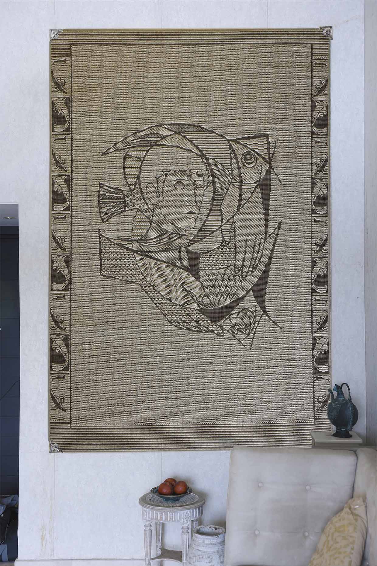 Arayan Beige Sisal 6x9 feet Rectangle Rug