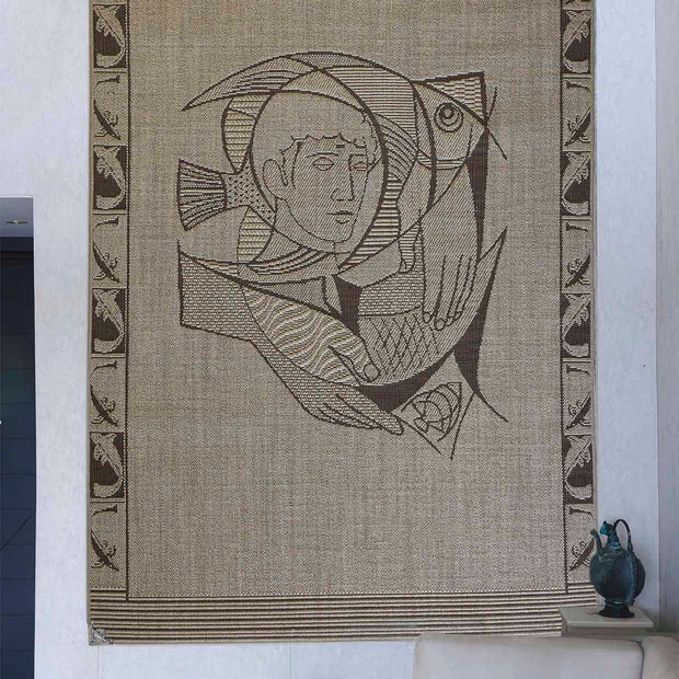 Arayan Beige Sisal 6x9 feet Rectangle Rug