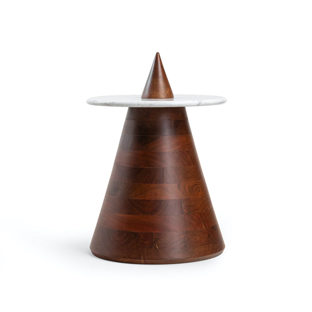 Pyramid table - Statuario