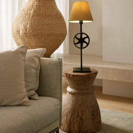 Shop our collection of boho-inspired table lamps with an industrial twist, bringing character to any room