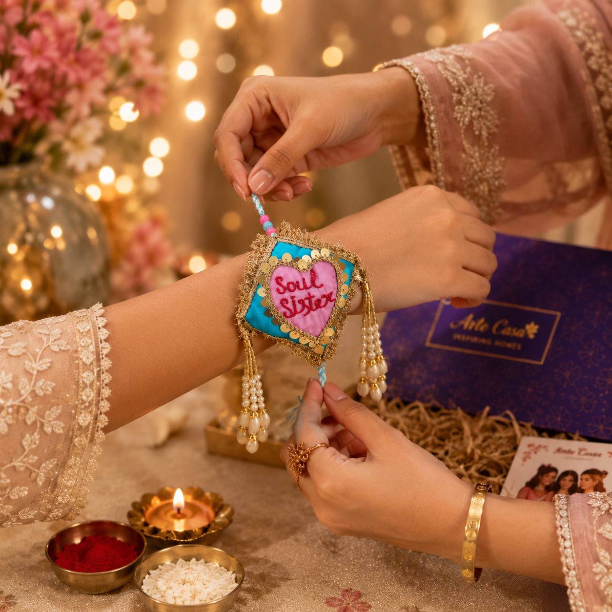 Artecasa Soul Sister Rakhi Hamper | Premium Raksha Bandhan Gift Hamper - https://artecasa.in/