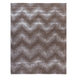 B E R N I N I luxury handmade rug by Cherom in New Zealand wool, modern zigzag pattern.