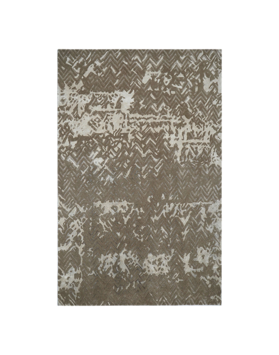 N E I M A N luxury handmade rug by Cherom in beige New Zealand wool.