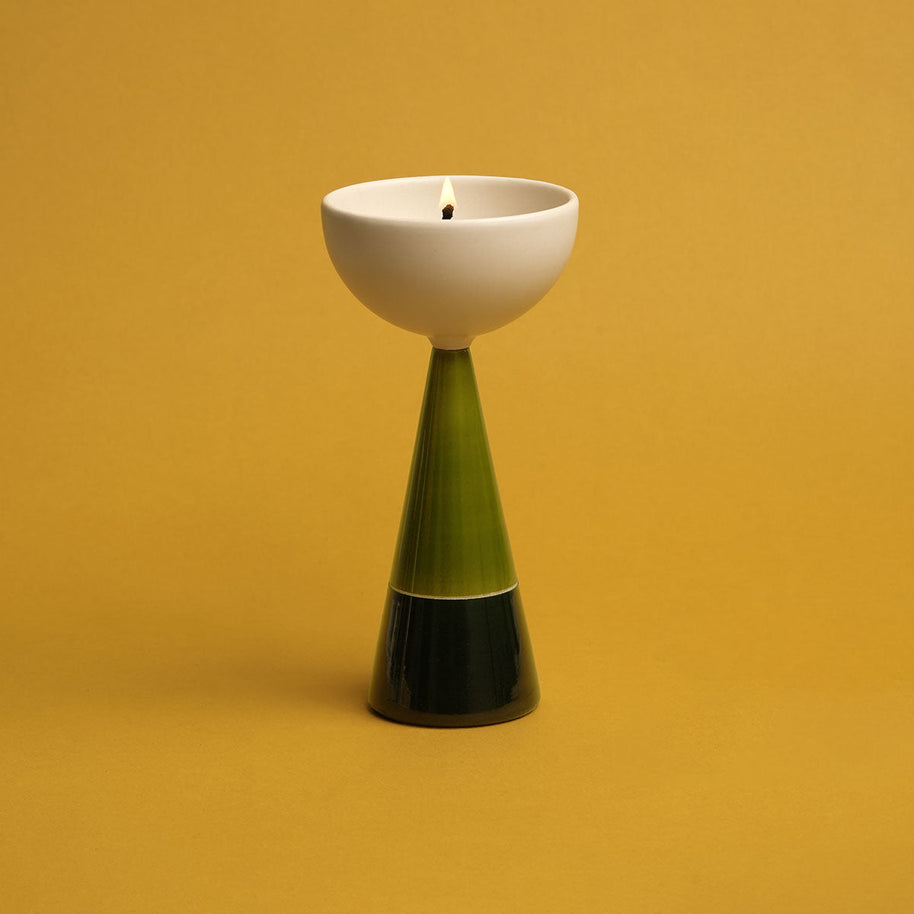 UT Pop - Oil Lamp - Tall [Block Green] - I MEAN DESIGN