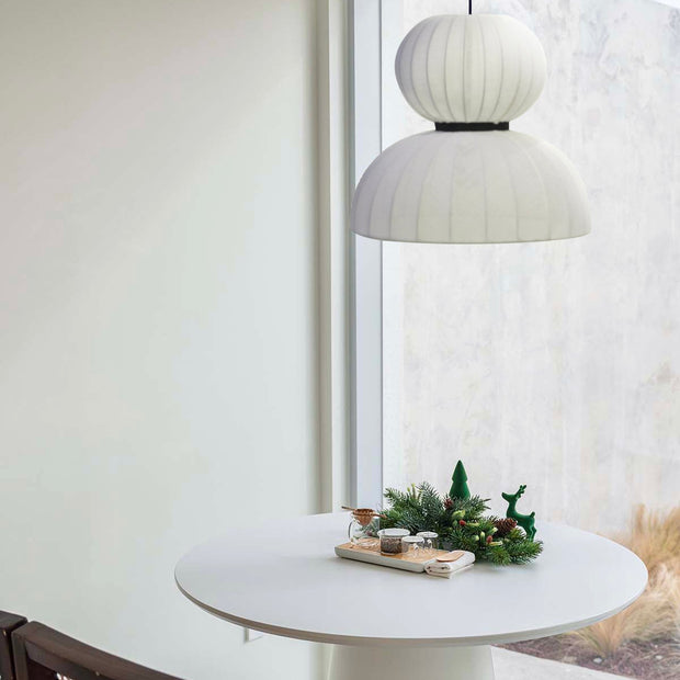 Cotton linen lampshade in crisp white, adding timeless elegance to any room