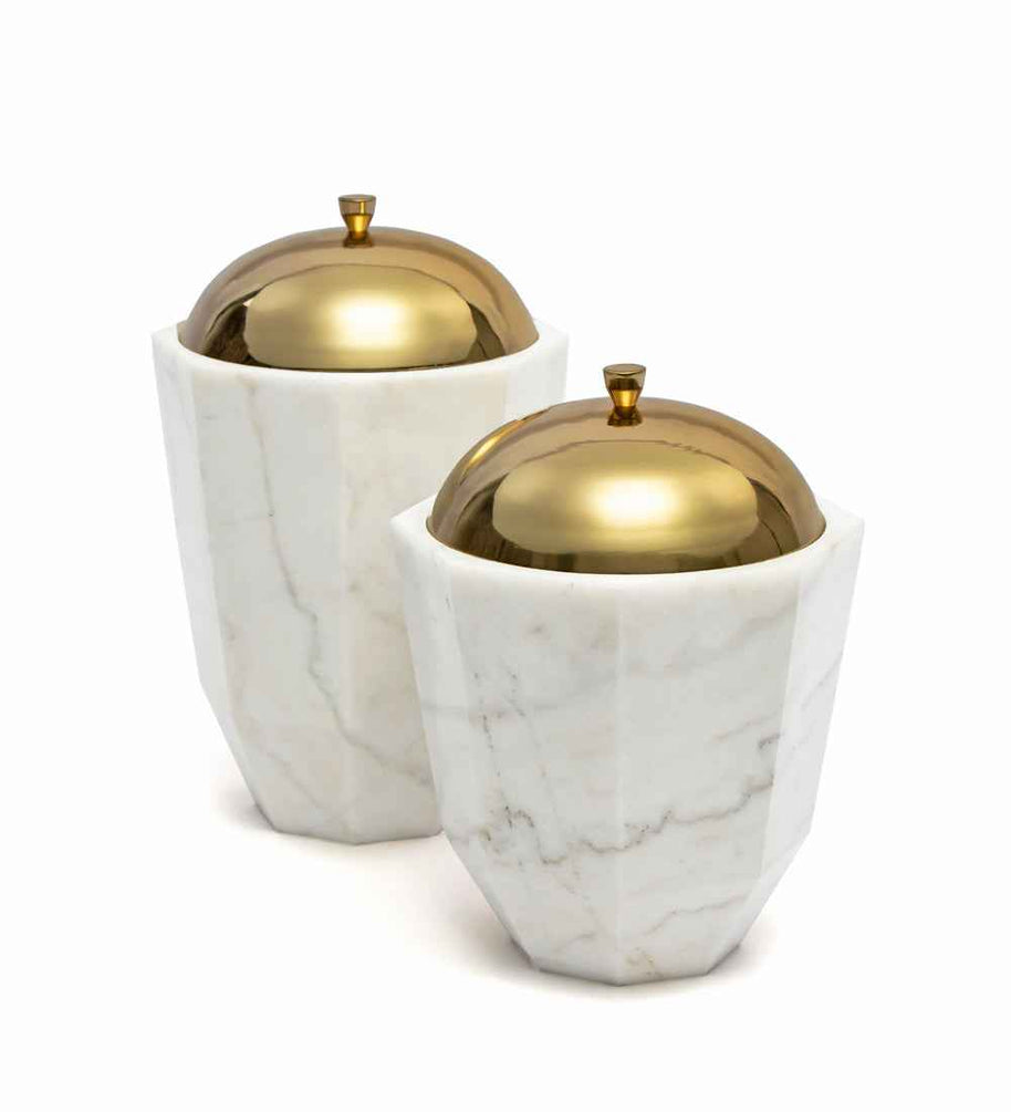 Facet Canisters - Set of Two
