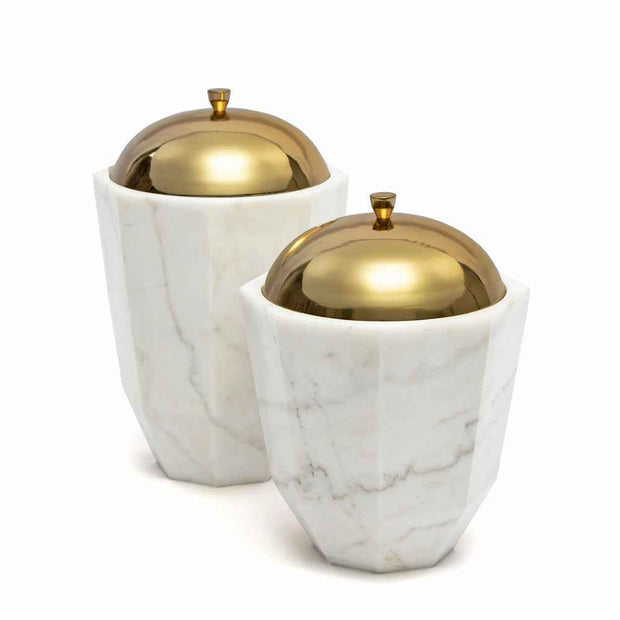 Facet Canisters - Set of Two