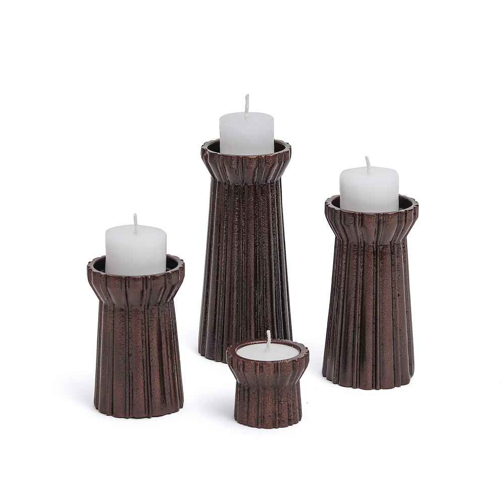 Qutub Copper Candle Stand - L