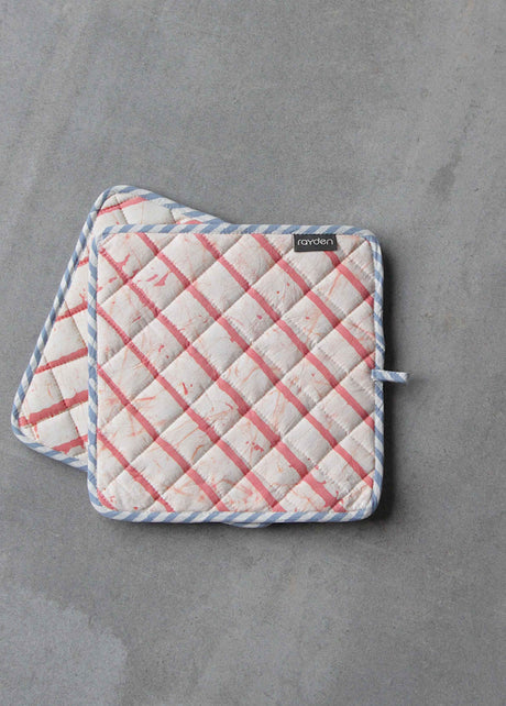 BASIK POP - POT HOLDER - CORAL [Set of 2]
