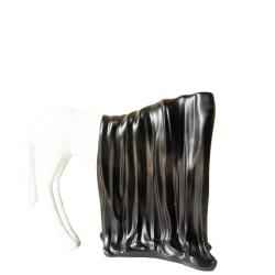 Elegant Horse Strands Decor Piece – Resin White & Black Horse Sculpture | Luxury Home Decor Showpiece